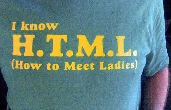 H-T-M-L HTML How To Meet The Ladies TShirt T-shirt